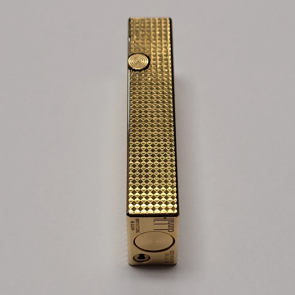 Alfred Dunhill Rollagas Gold Plated Hobnail Lighter