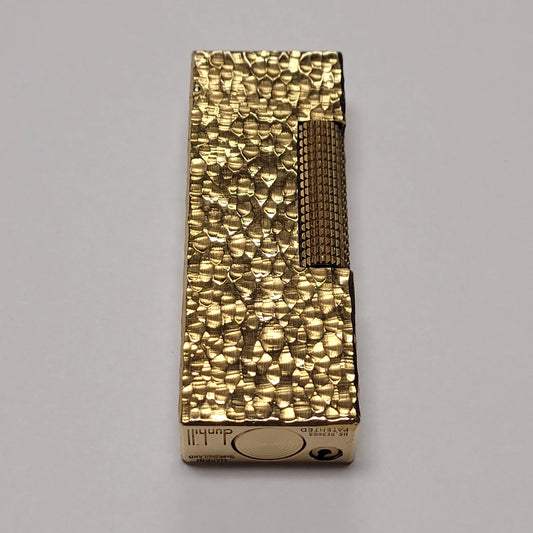 Alfred Dunhill Rollagas Bark & Gold Plated Lighter