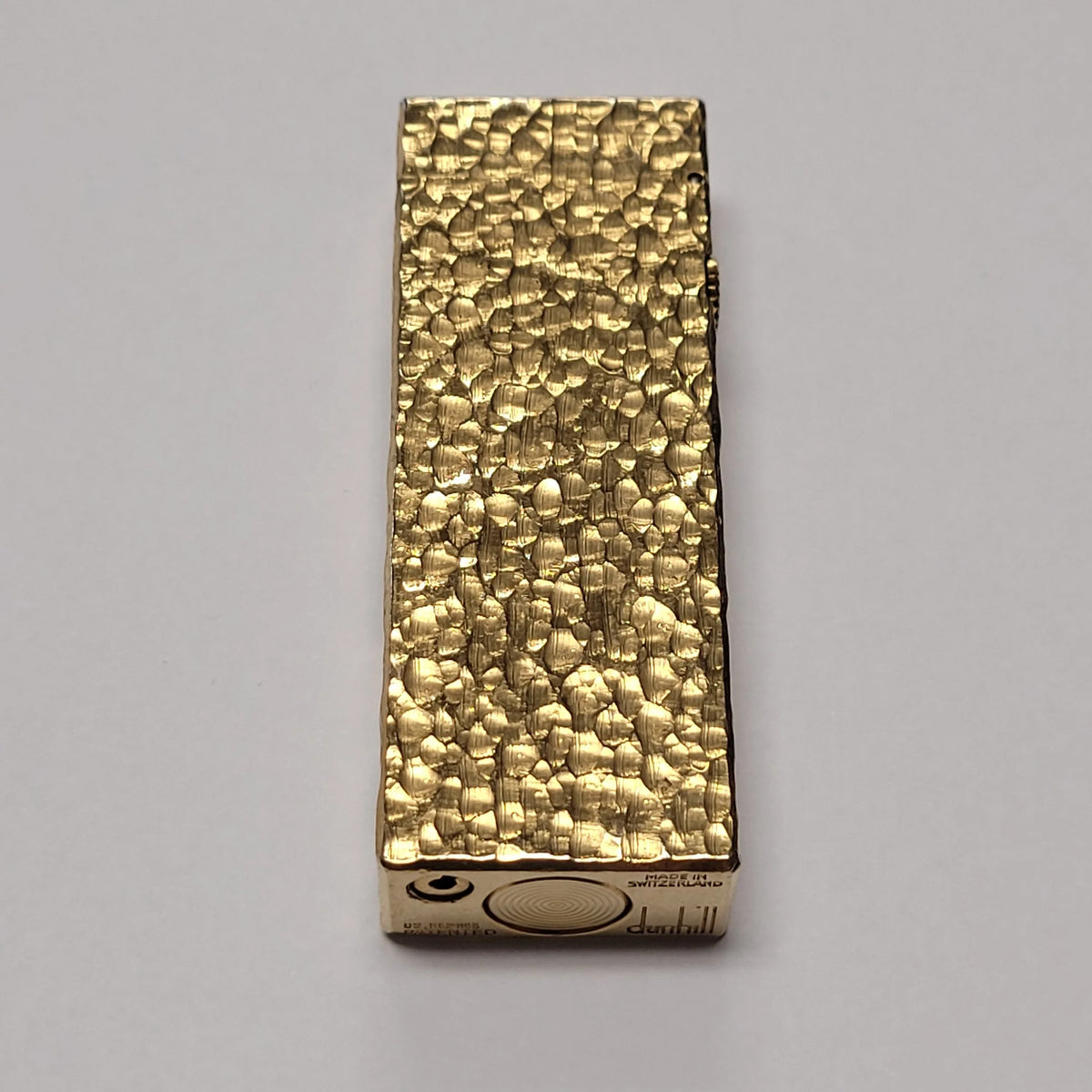 Alfred Dunhill Rollagas Bark & Gold Plated Lighter
