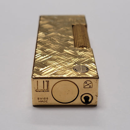 Alfred Dunhill Rollagas Gold Plated & Florentine Lighter