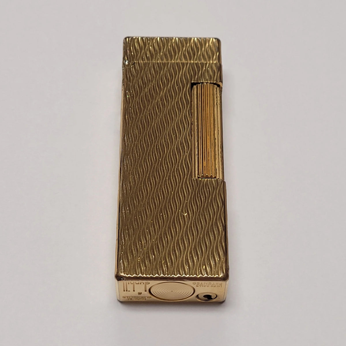 Alfred Dunhill Rollagas Gold Plated & Wavy Lighter