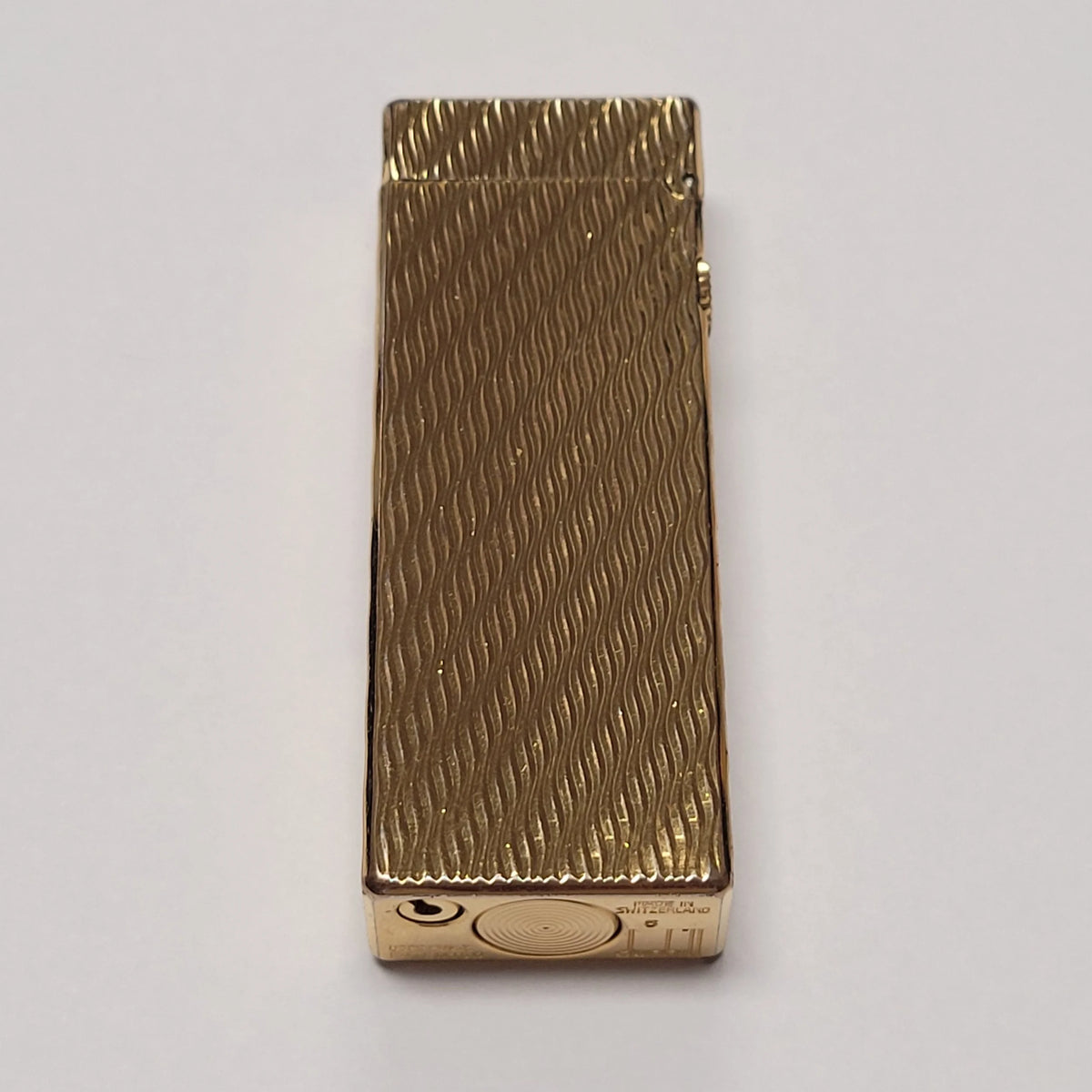 Alfred Dunhill Rollagas Gold Plated & Wavy Lighter