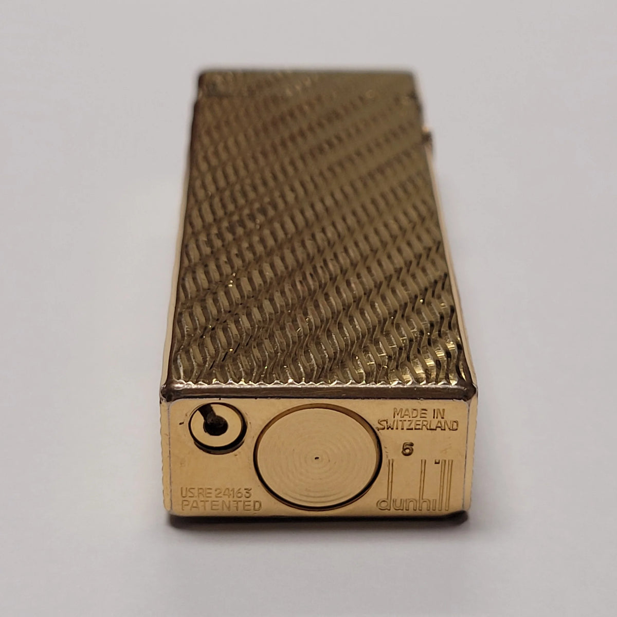 Alfred Dunhill Rollagas Gold Plated & Wavy Lighter