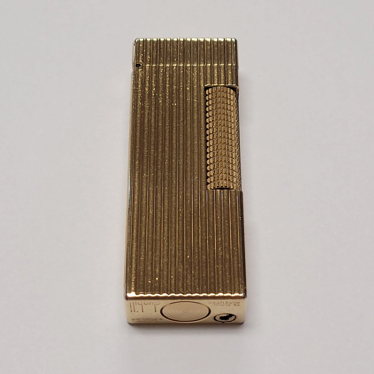 1960s Alfred Dunhill Rollagas Gold Plated & Lines Lighter
