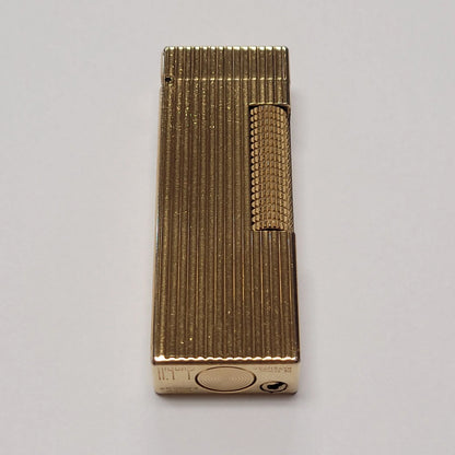 1960s Alfred Dunhill Rollagas Gold Plated & Lines Lighter