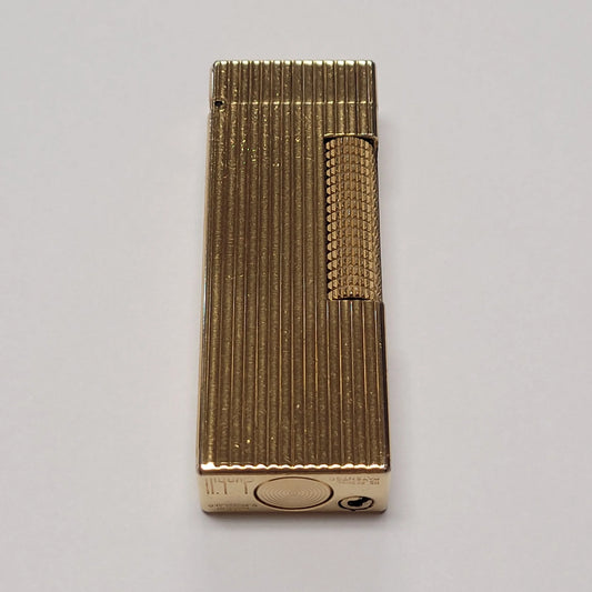 1960s Alfred Dunhill Rollagas Gold Plated & Lines Lighter