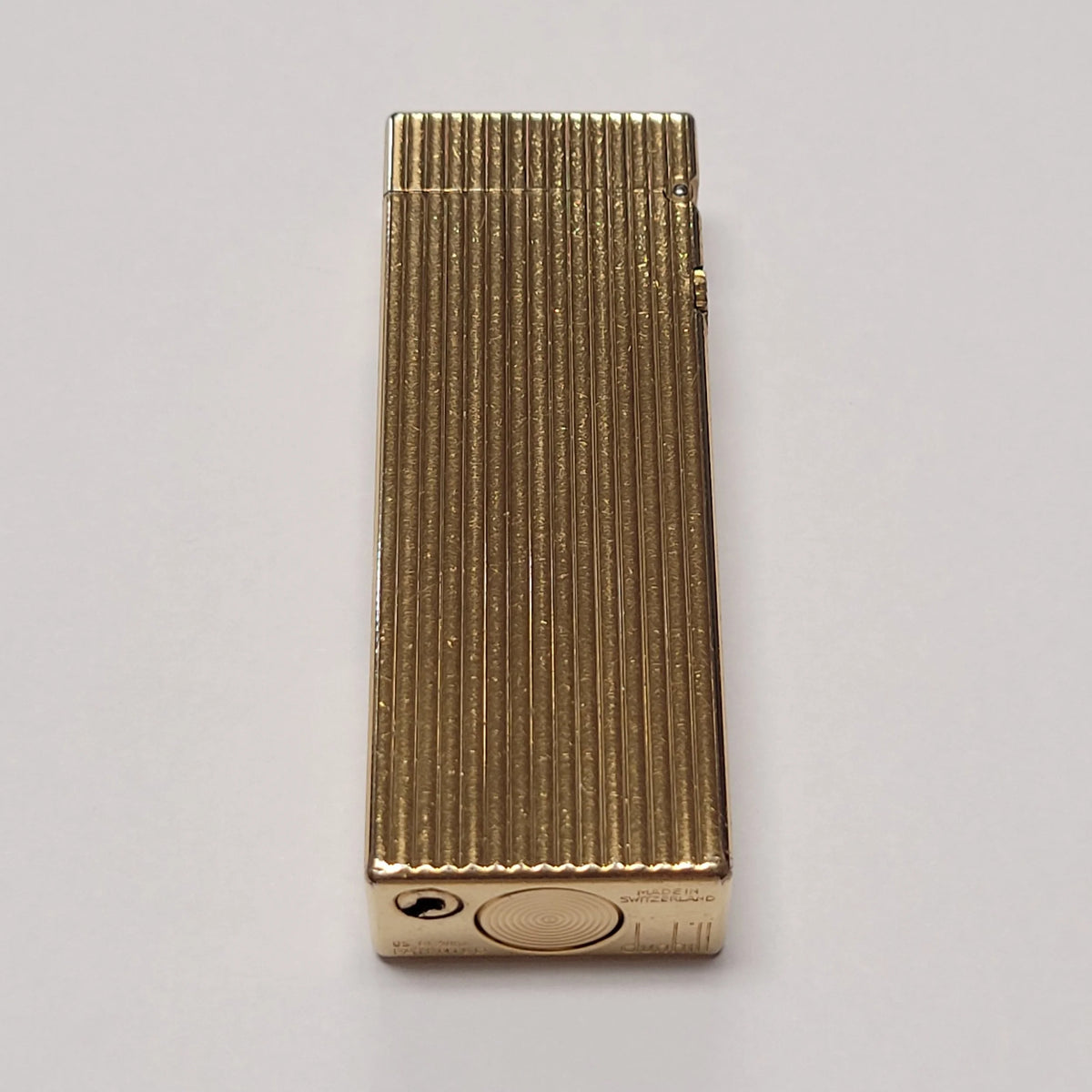 1960s Alfred Dunhill Rollagas Gold Plated & Lines Lighter