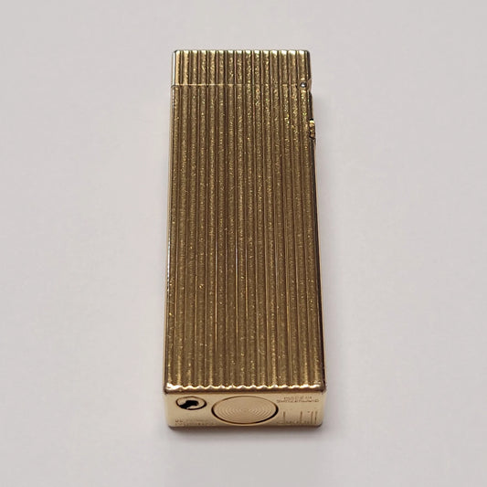 1960s Alfred Dunhill Rollagas Gold Plated & Lines Lighter