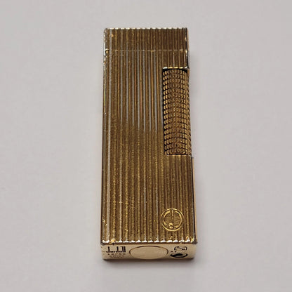 Alfred Dunhill Rollagas Gold Plated & Lines Lighter