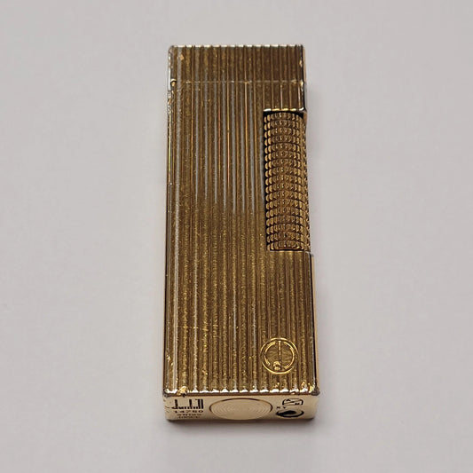 Alfred Dunhill Rollagas Gold Plated & Lines Lighter