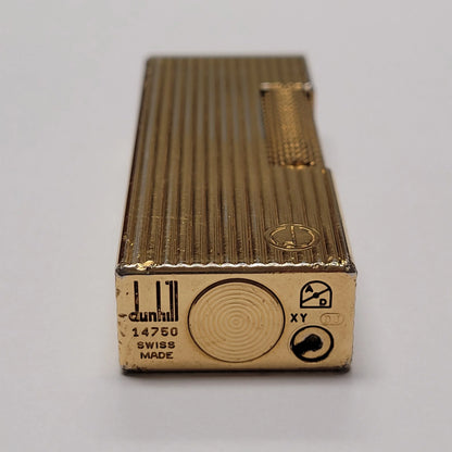 Alfred Dunhill Rollagas Gold Plated & Lines Lighter