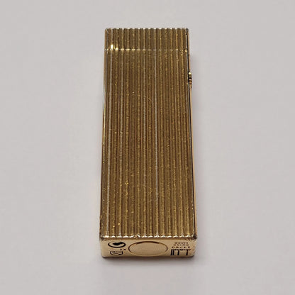 Alfred Dunhill Rollagas Gold Plated & Lines Lighter