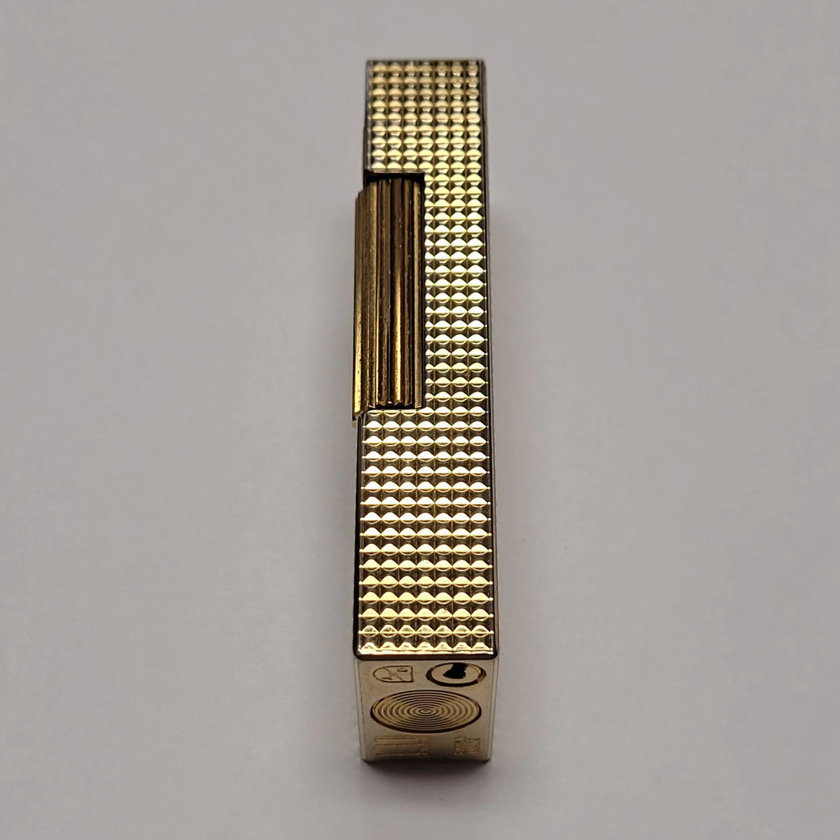 Alfred Dunhill Rollagas Gold Plated & Hobnail Lighter