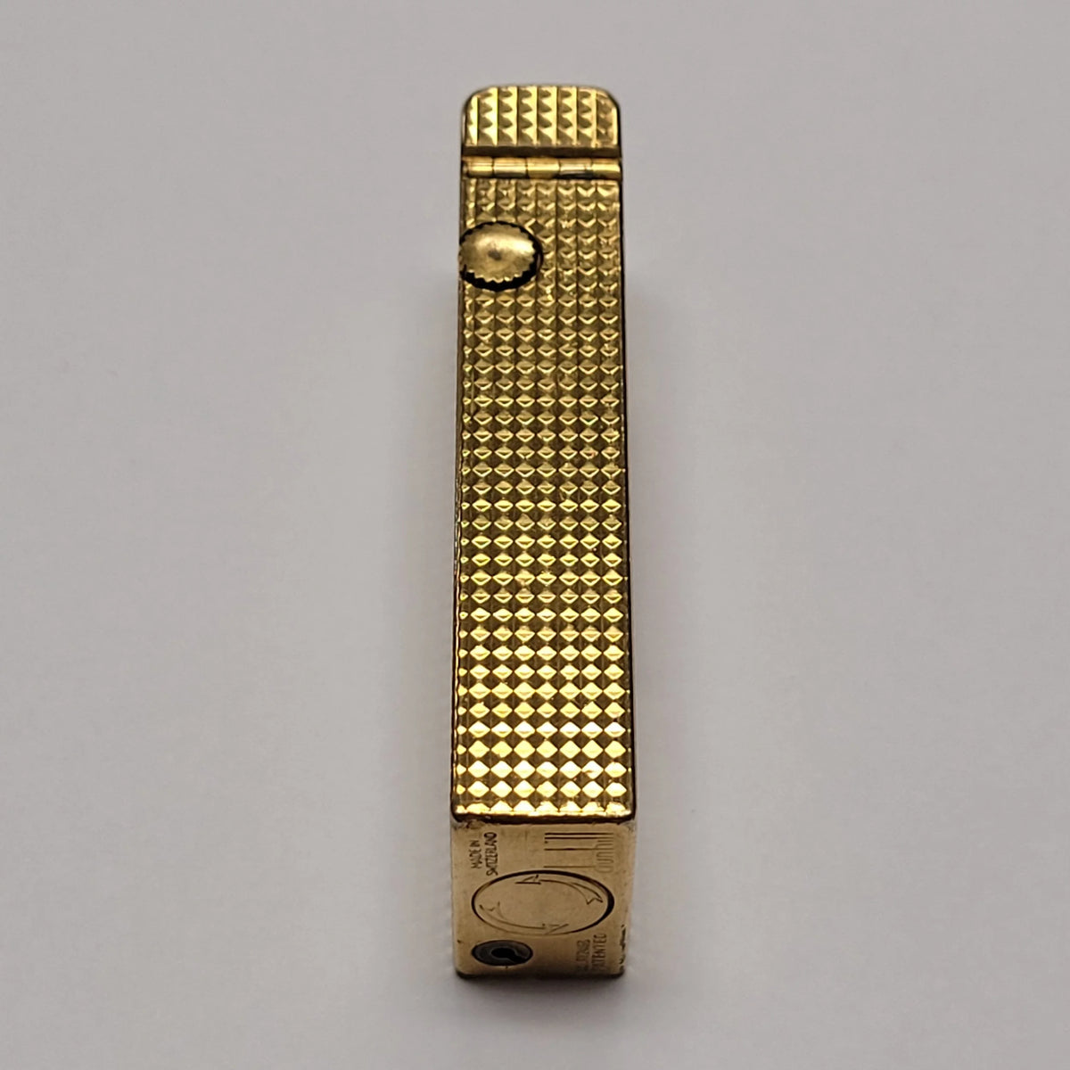 1960s Alfred Dunhill Rollagas Gold Plated & Hobnail Lighter