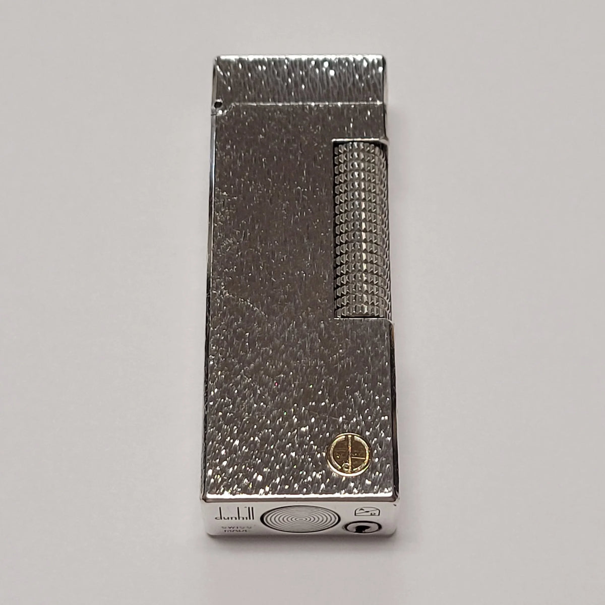 Alfred Dunhill Rollagas Silver Plated & Fine Bark Lighter