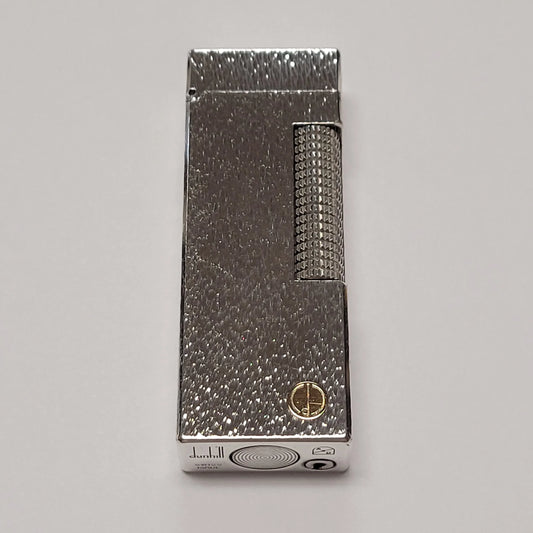 Alfred Dunhill Rollagas Silver Plated & Fine Bark Lighter