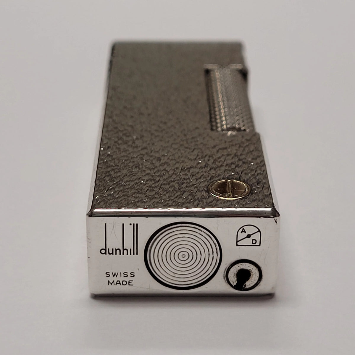 Alfred Dunhill Rollagas Silver Plated & Fine Bark Lighter
