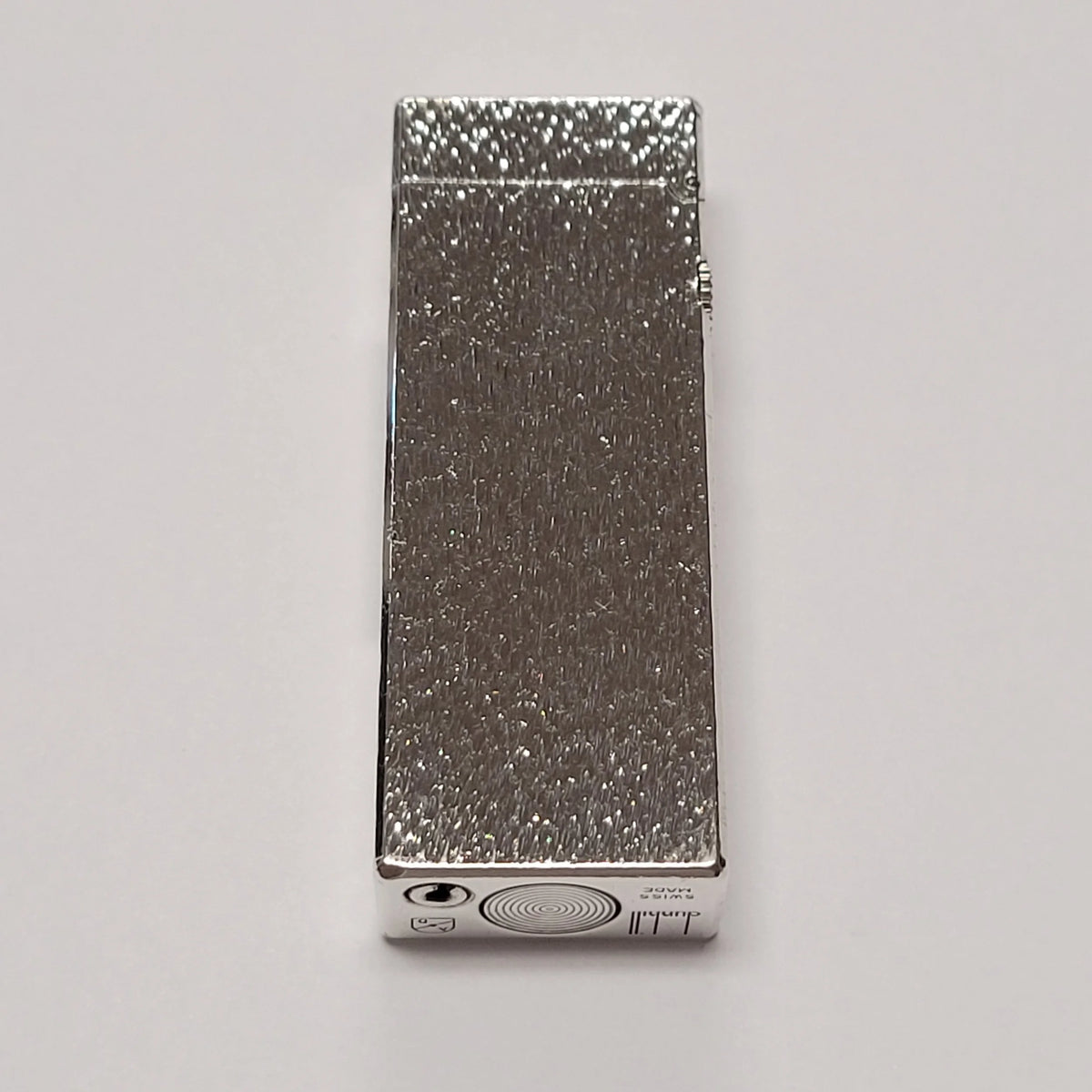 Alfred Dunhill Rollagas Silver Plated & Fine Bark Lighter