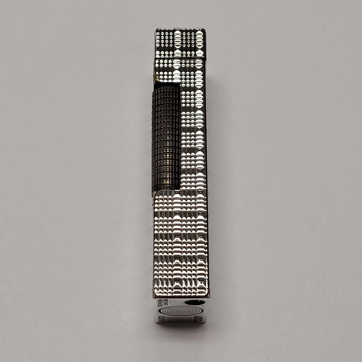 Alfred Dunhill Rollagas Silver Plated & Square Tartan Lighter
