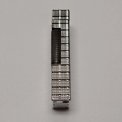 Alfred Dunhill Rollagas Silver Plated & Square Tartan Lighter