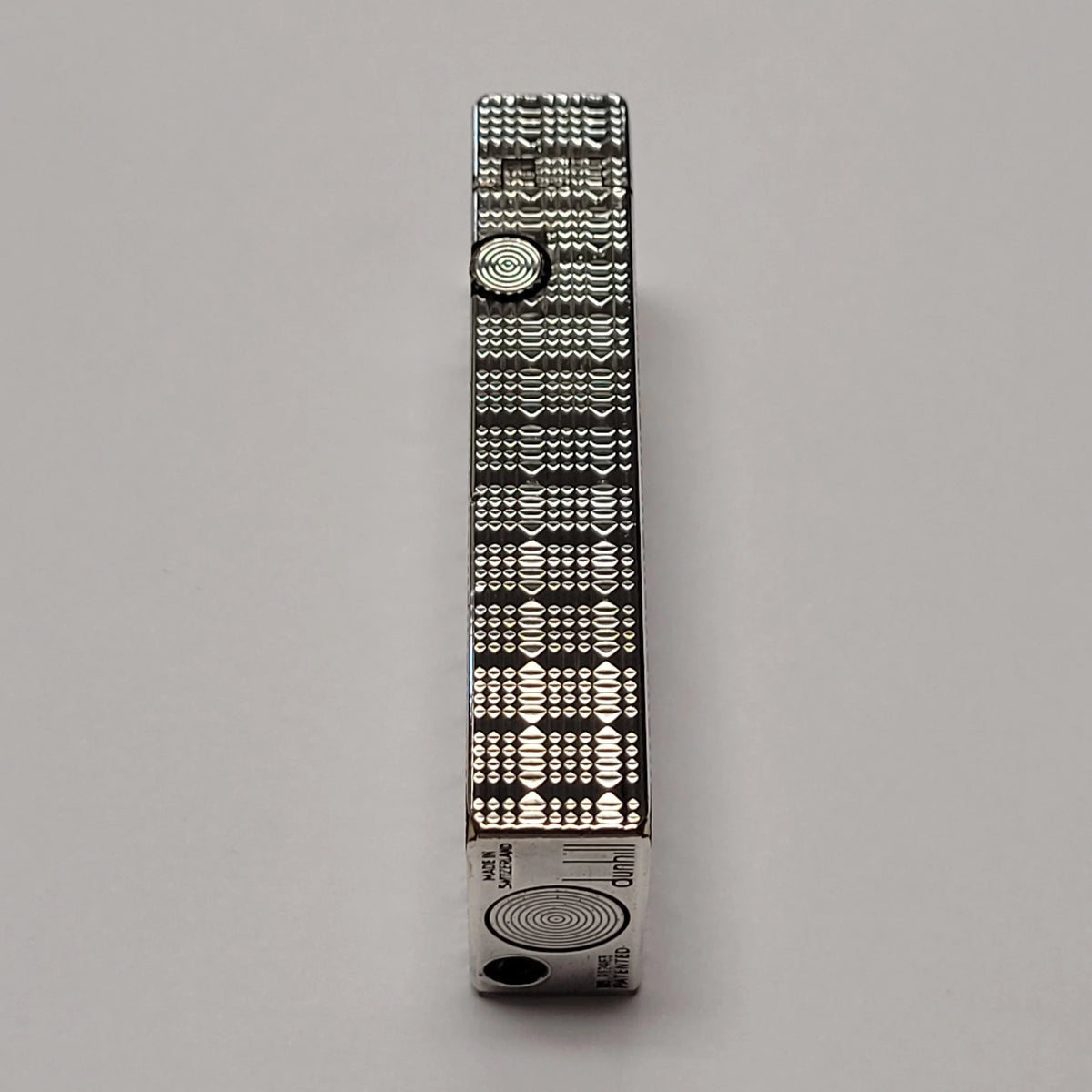 Alfred Dunhill Rollagas Silver Plated & Square Tartan Lighter