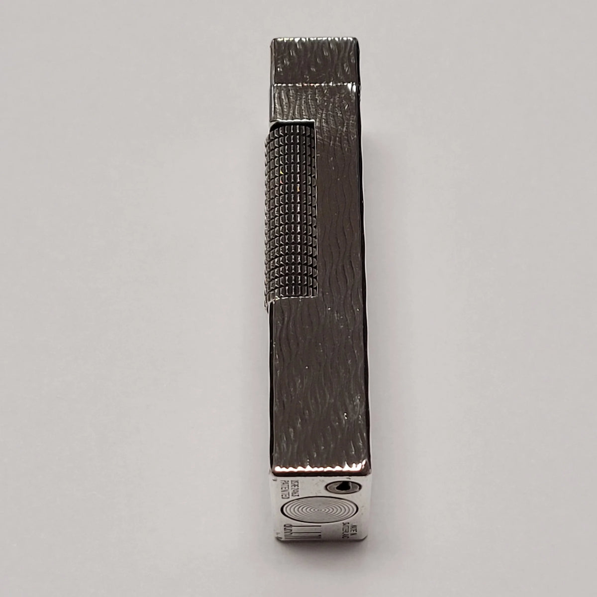 1970s Alfred Dunhill Rollagas Silver Plated & Wavy Lines Lighter
