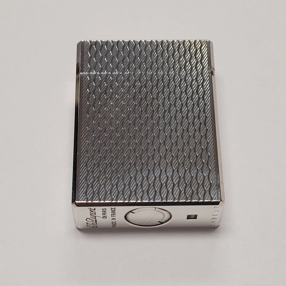 S.T. Dupont Ligne 1 Silver Plated & Wavy Lines Lighter