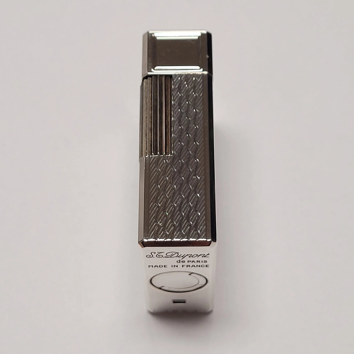 S.T. Dupont Ligne 1 Silver Plated & Wavy Lines Lighter