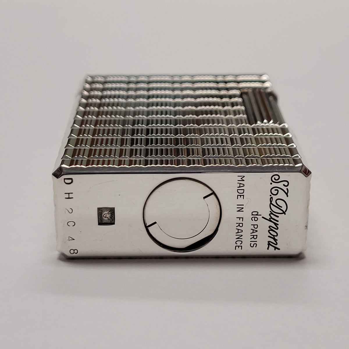 S.T. Dupont Ligne 1 Silver Plated & Rectangular Tartan Lighter