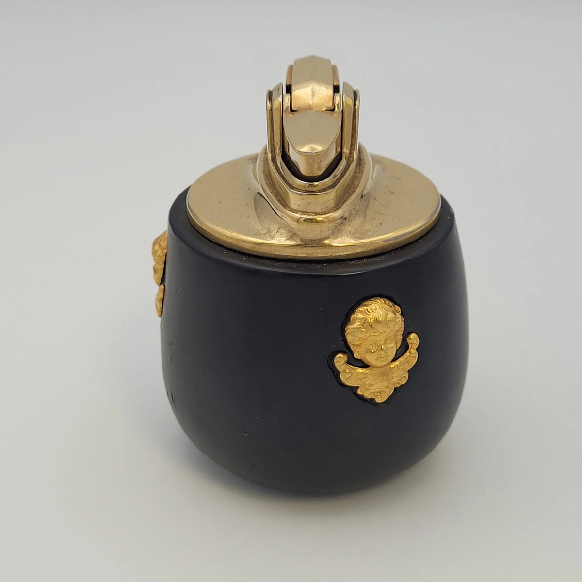 Ronson Cupid Black & Gold Table Lighter