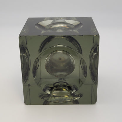 Vintage Unbranded Glass Cube Butane Table Lighter
