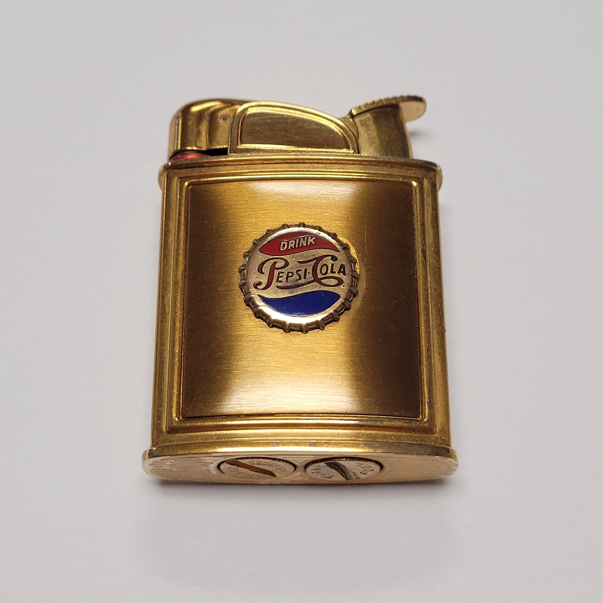 1950s Evans Banner Pepsi-Cola Gold Pocket Lighter