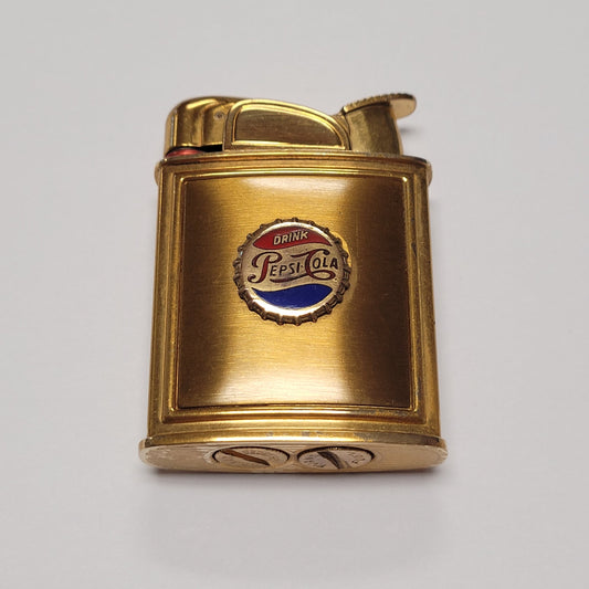 1950s Evans Banner Pepsi-Cola Gold Pocket Lighter