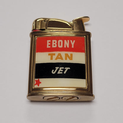 1950s Evans Banner Ebony Tan Jet Pocket Lighter