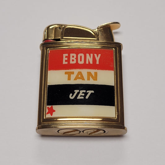 1950s Evans Banner Ebony Tan Jet Pocket Lighter
