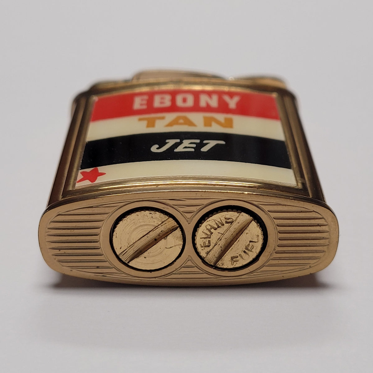 1950s Evans Banner Ebony Tan Jet Pocket Lighter
