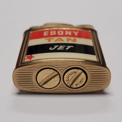 1950s Evans Banner Ebony Tan Jet Pocket Lighter