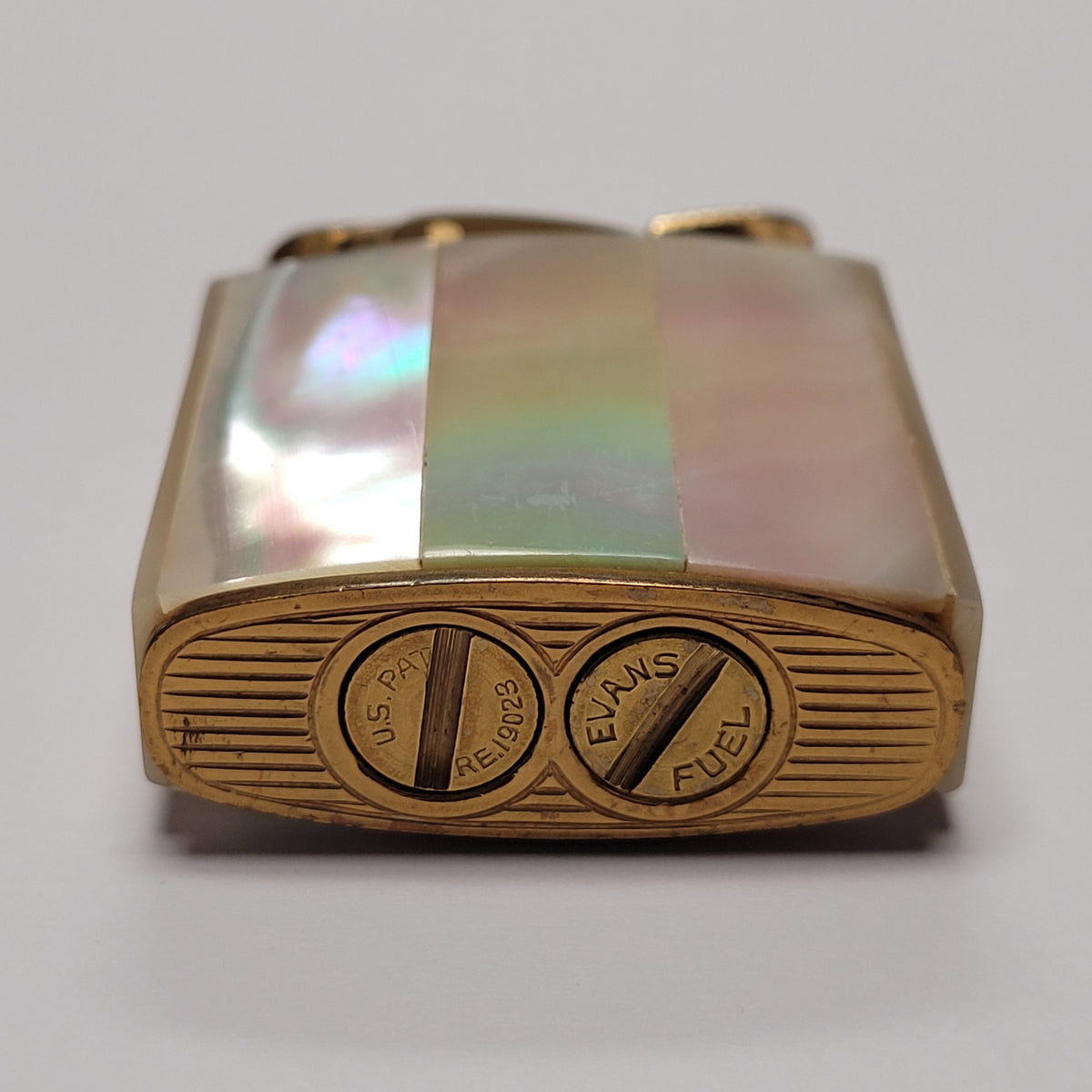 1950s Evans Banner Mother of Pearl Pocket Lighter