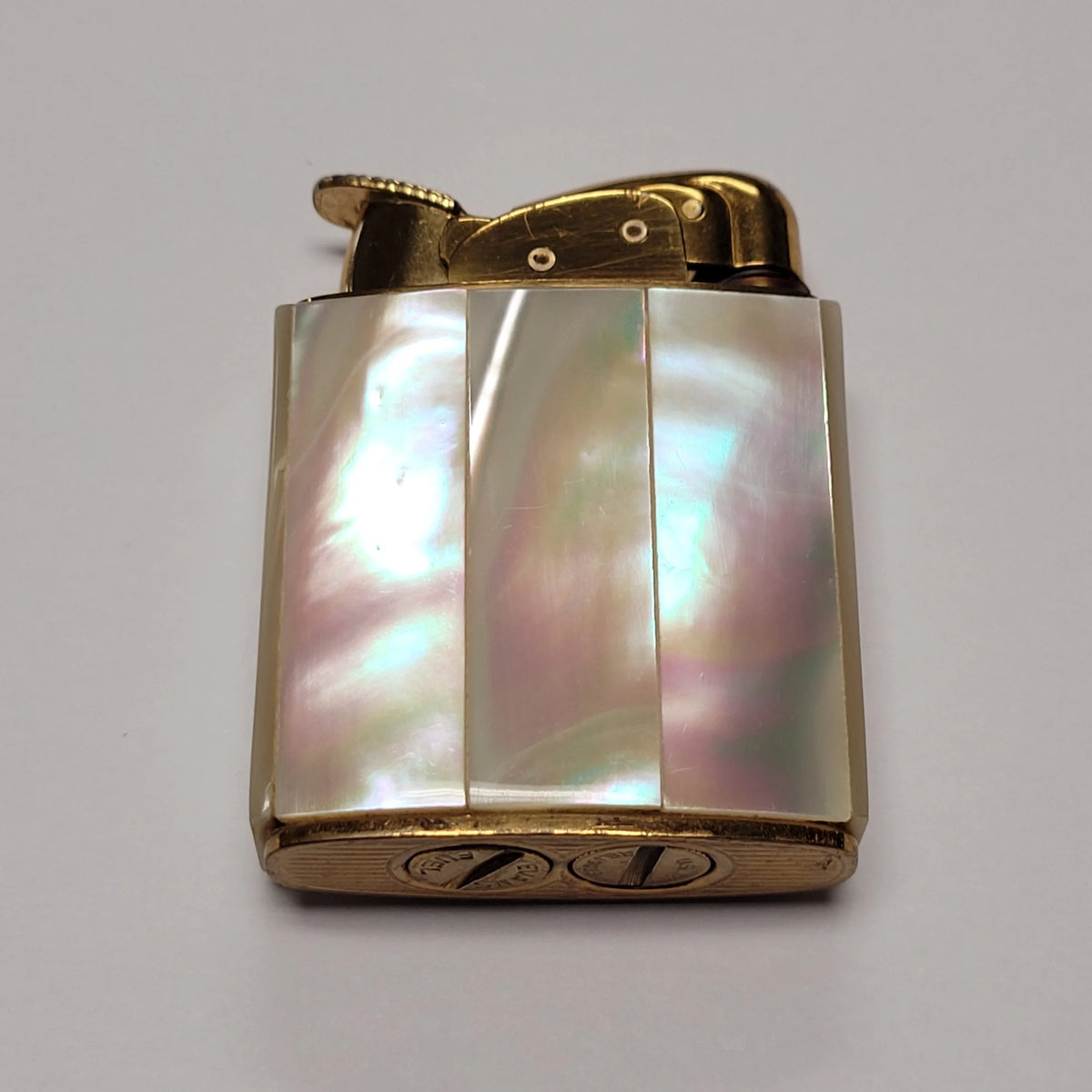 1950s Evans Banner Mother of Pearl Pocket Lighter