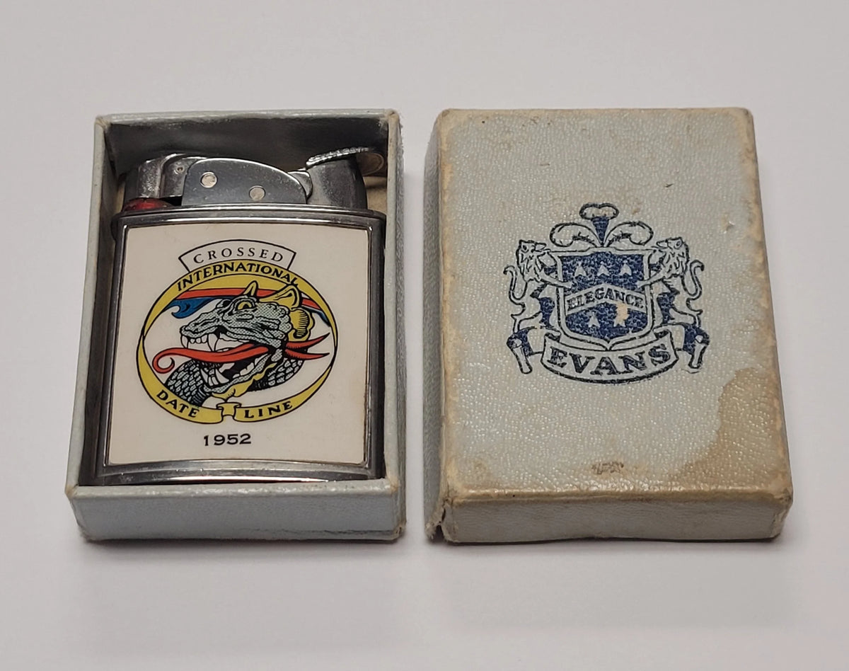 1950s Evans Banner Crossed International Date Line Lighter