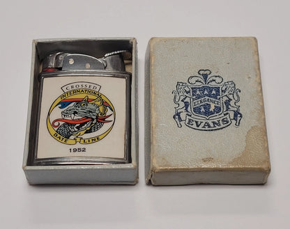 1950s Evans Banner Crossed International Date Line Lighter