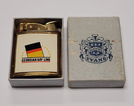 1950s Evans Banner Georgian Bay Line Pocket Lighter