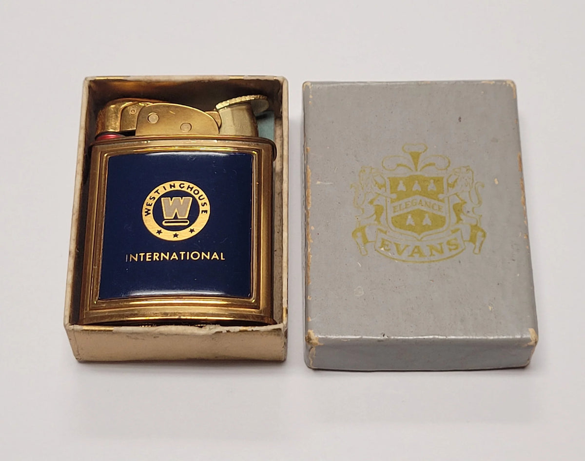 1950s Evans Banner Westinghouse International Pocket Lighter