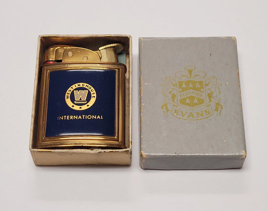 1950s Evans Banner Westinghouse International Pocket Lighter