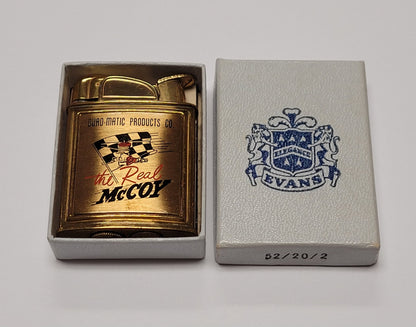 1950s Evans Banner the Real McCoy Pocket Lighter