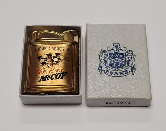 1950s Evans Banner the Real McCoy Pocket Lighter