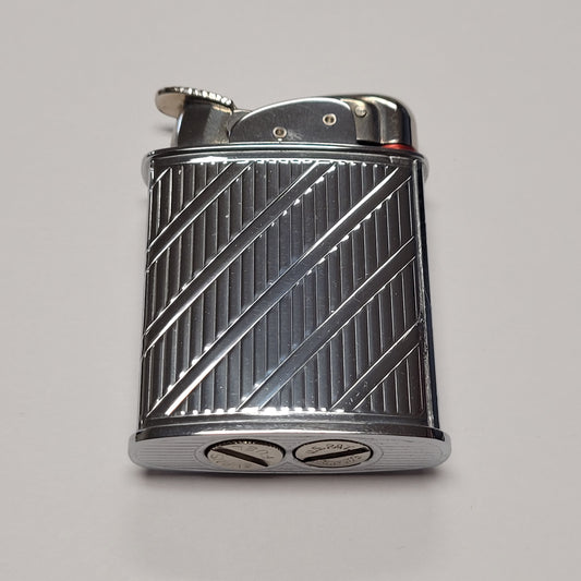 1950s Evans Banner Chrome Panels Pocket Lighter