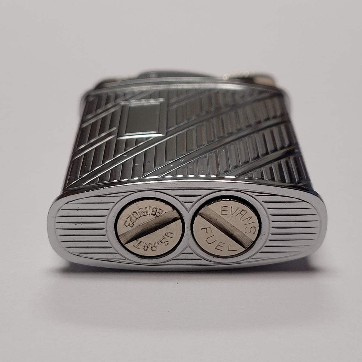1950s Evans Banner Chrome Panels Pocket Lighter