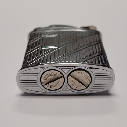 1950s Evans Banner Chrome Panels Pocket Lighter