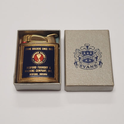 1950s Evans Banner Bedford Foundry & Machine Company Pocket Lighter